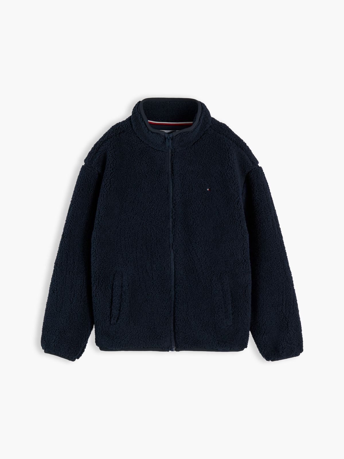 Kids' Bold Flag Logo Zip Sweatshirt — Dark Blue