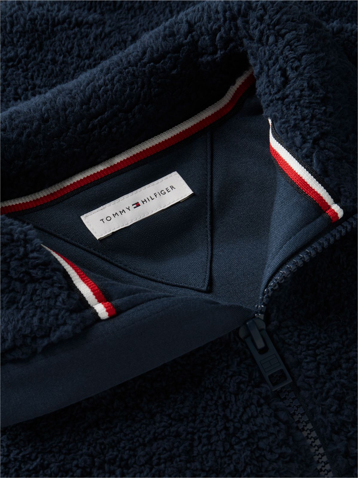Kids' Bold Flag Logo Zip Sweatshirt — Dark Blue