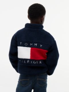 Kids' Bold Flag Logo Zip Sweatshirt — Dark Blue 2