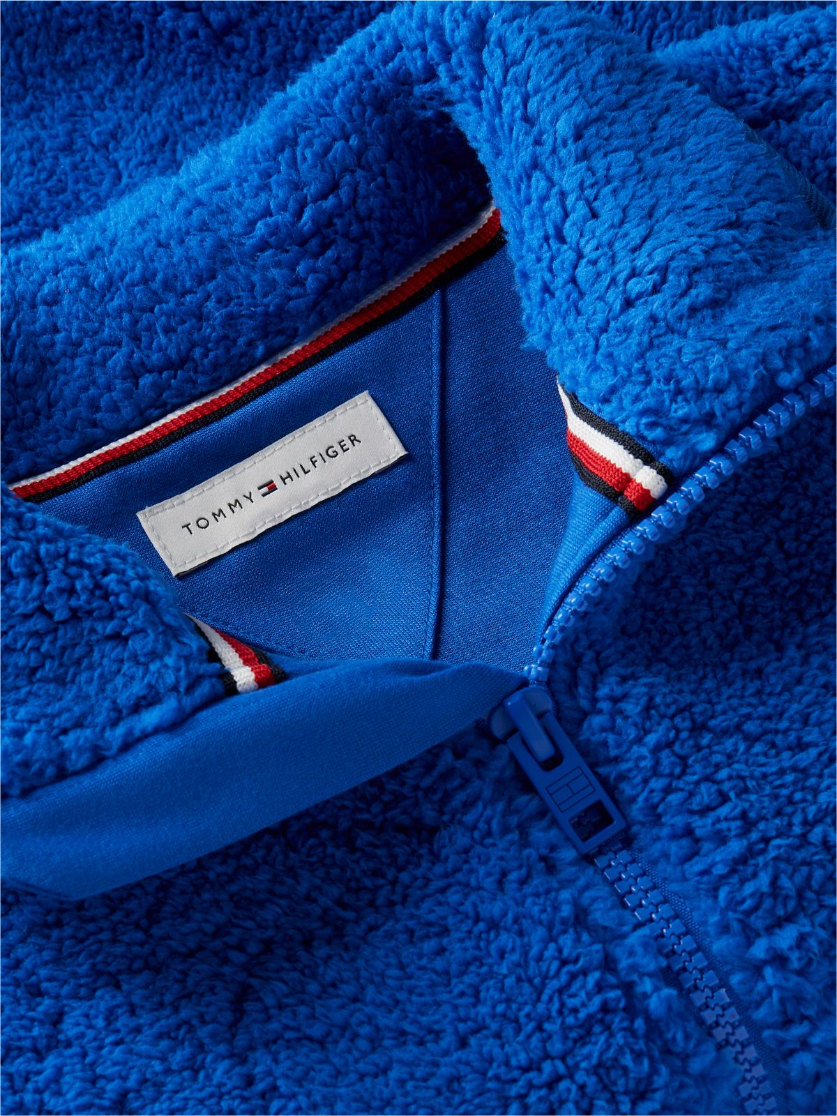 Kids' Bold Flag Logo Zip Sweatshirt — Vibrant Blue