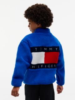 Kids' Bold Flag Logo Zip Sweatshirt — Vibrant Blue 2