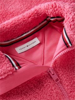 Kids' Bold Flag Logo Zip Sweatshirt — Exotic Pink 6