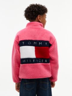 Kids' Bold Flag Logo Zip Sweatshirt — Exotic Pink 2