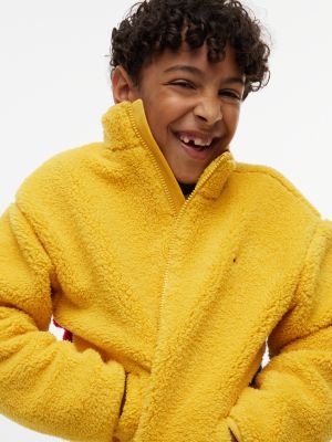 Детская толстовка Tommy Hilfiger Bold Flag Logo Zip, цвет: Жёлтый — фото 3