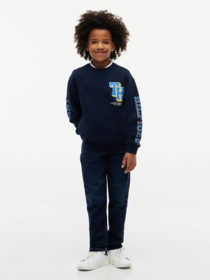 Детские худи Tommy Hilfiger Kids' Block Monogram Logo Sweatshirt — фото 2