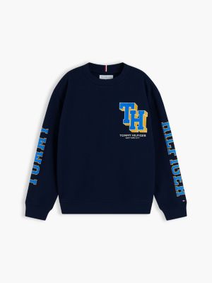 Детские худи Tommy Hilfiger Kids' Block Monogram Logo Sweatshirt — фото 5