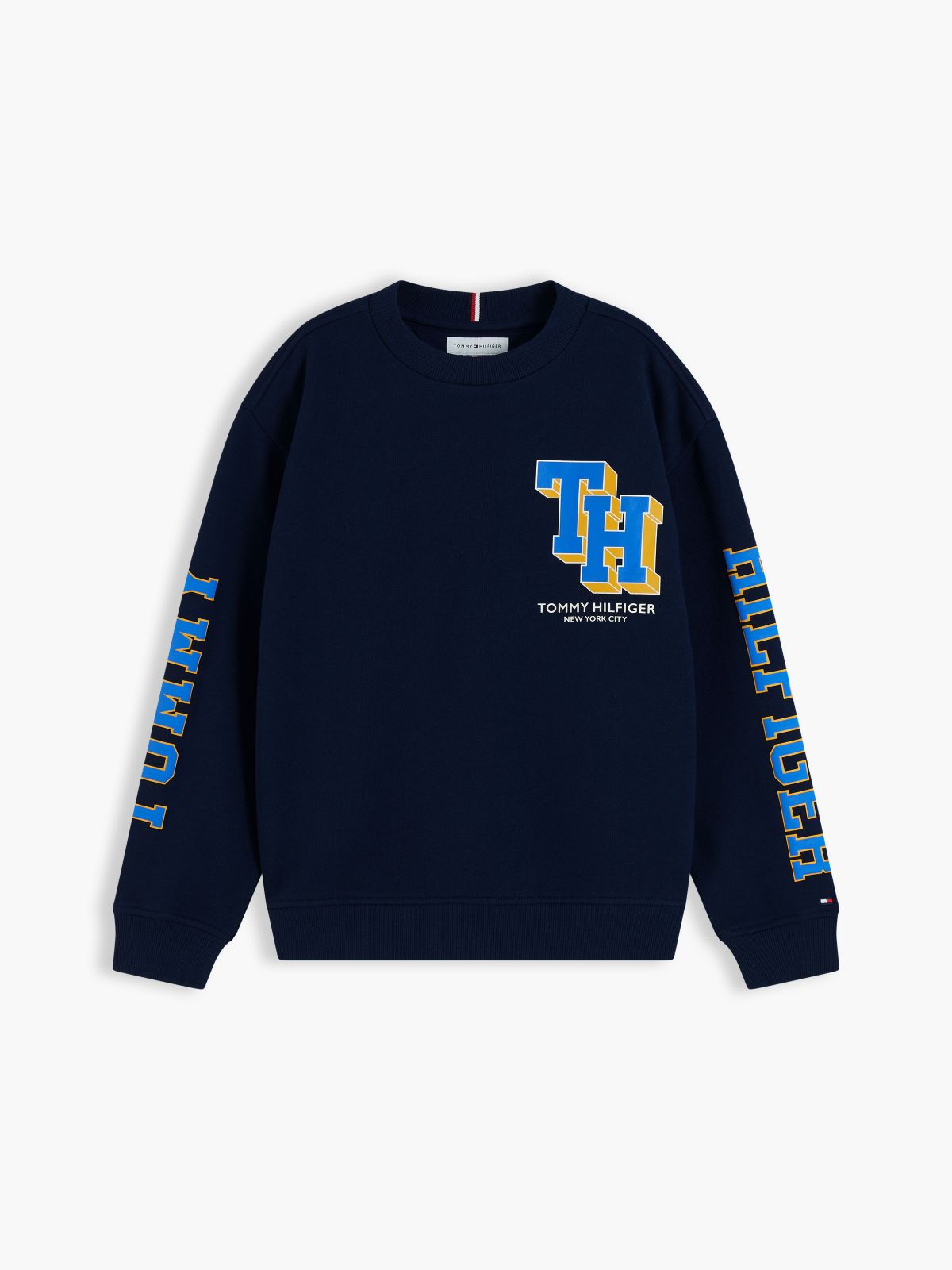 Kids' Block Monogram Logo Sweatshirt — Dark Blue