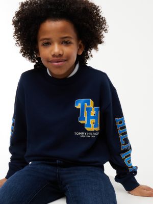 Детские худи Tommy Hilfiger Kids' Block Monogram Logo Sweatshirt — фото 3
