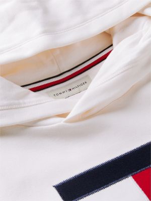 Детское худи Tommy Hilfiger Flag Logo, цвет: Молочный белый — фото 6