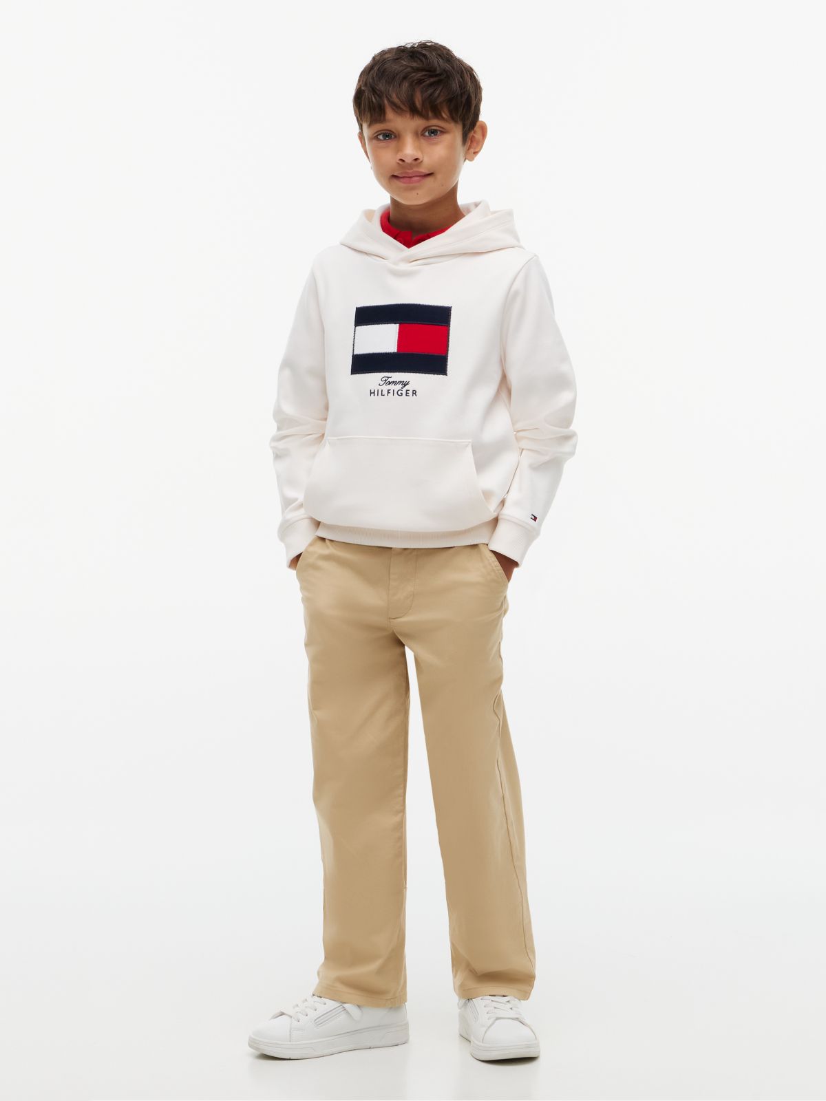 Kids' Flag Logo Hoodie — Off White