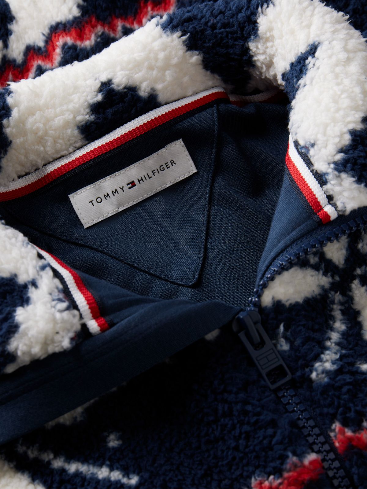 Kids' Fair Isle Polar Fleece Zip Jacket — Off White