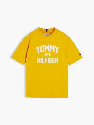 Детская футболка Tommy Hilfiger Tommy NYC Logo, цвет: Жёлтый — фото 5