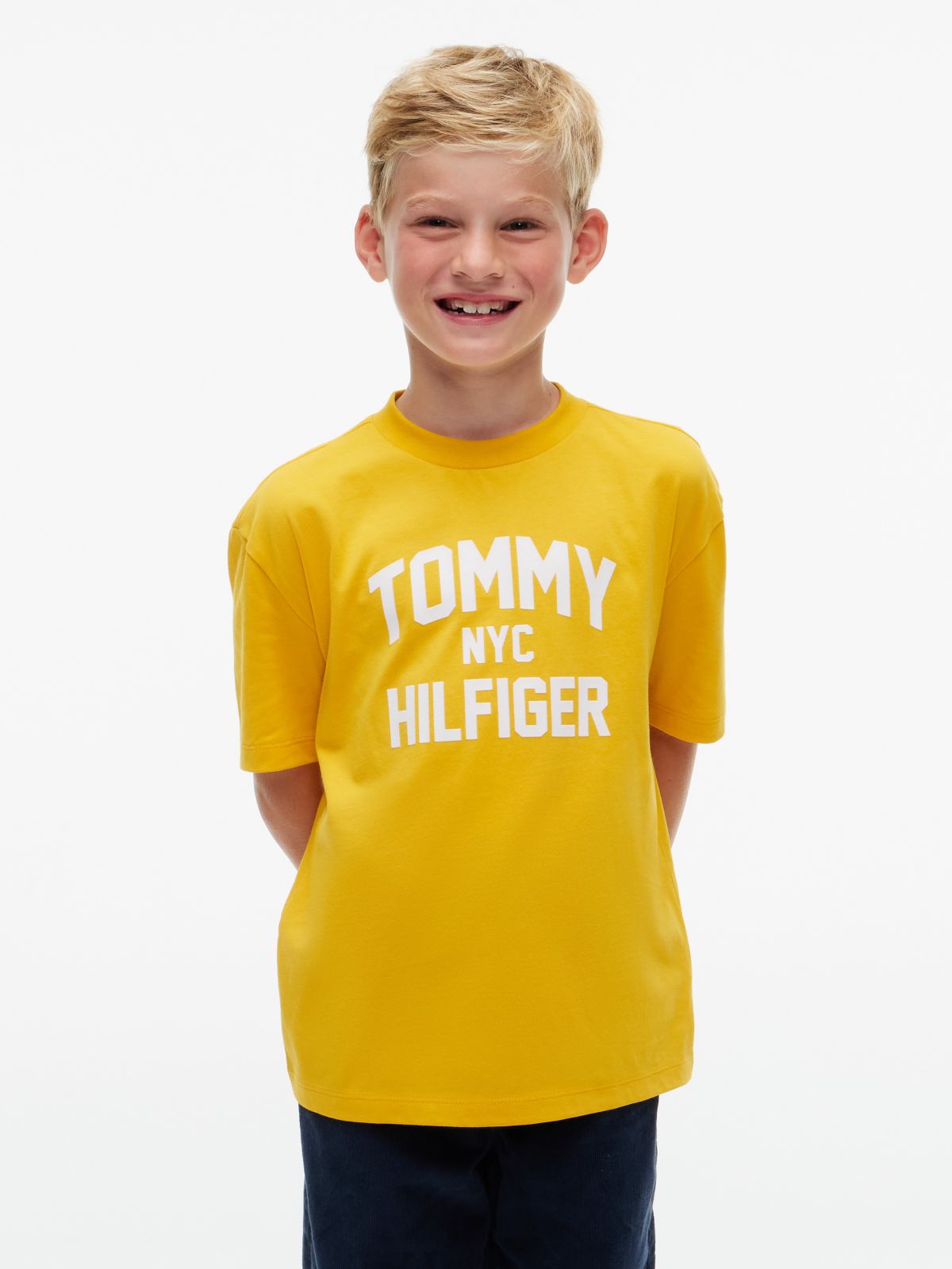 Kids' Tommy NYC Logo T-Shirt — Countryside Yellow