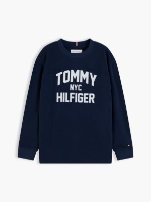 Детская футболка Tommy Hilfiger Long-Sleeve Tommy NYC Logo, цвет: Тёмный синий — фото 5