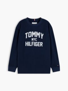 Kids' Long-Sleeve Tommy NYC Logo T-Shirt — Dark Blue 5