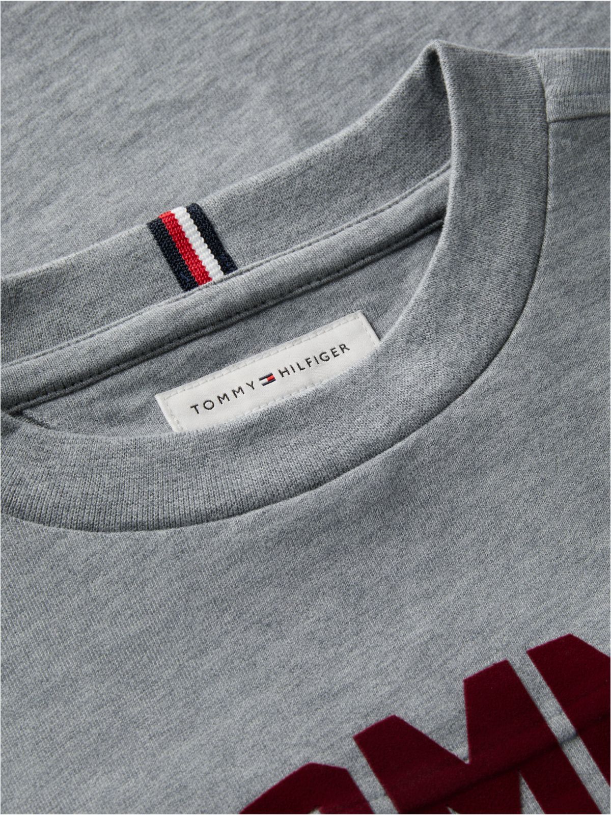 Kids' Long-Sleeve Tommy NYC Logo T-Shirt — Medium Grey Heather