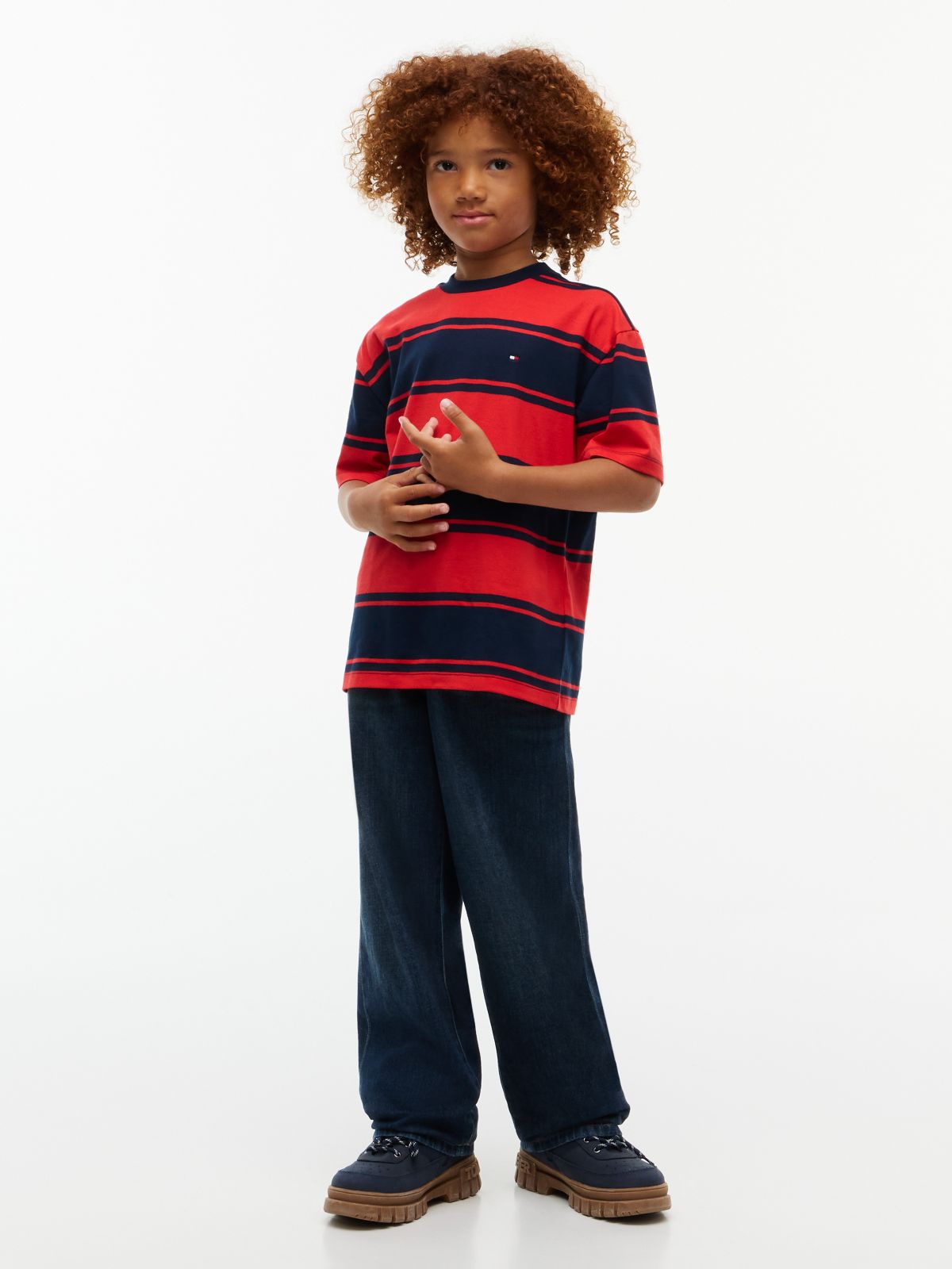 Kids' Rugby Stripe T-Shirt — Red Glare