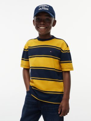 Kids' Rugby Stripe T-Shirt, Rural Green