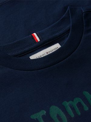 Детская футболка Tommy Hilfiger Graffiti Logo, цвет: Тёмный синий — фото 6