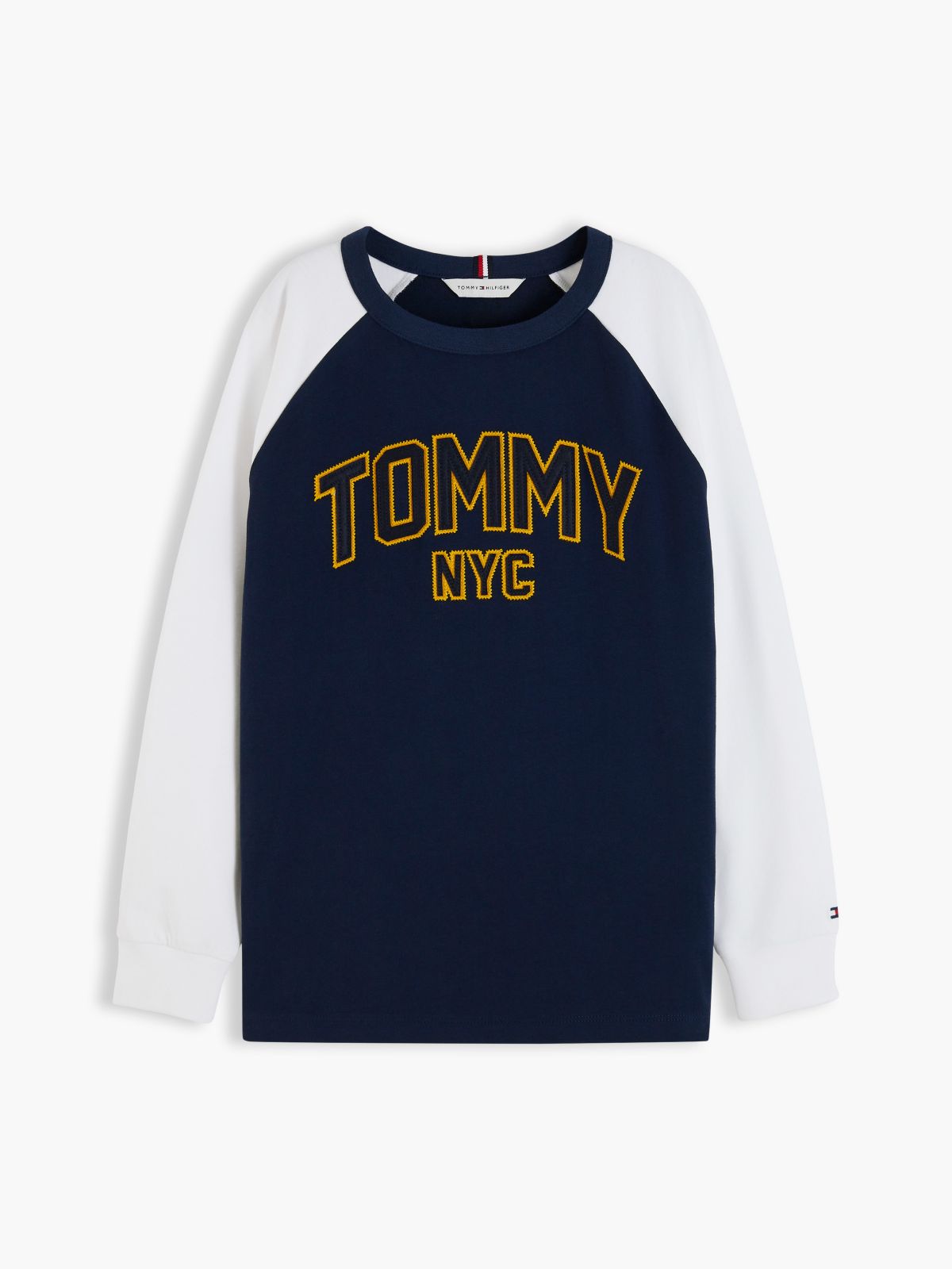 Kids' Raglan Tommy NYC Logo T-Shirt — Vibrant Blue