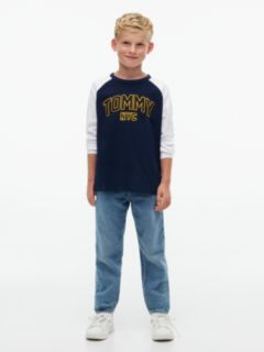 Kids' Raglan Tommy NYC Logo T-Shirt — Vibrant Blue 2
