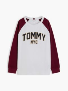 Kids' Raglan Tommy NYC Logo T-Shirt — White 5