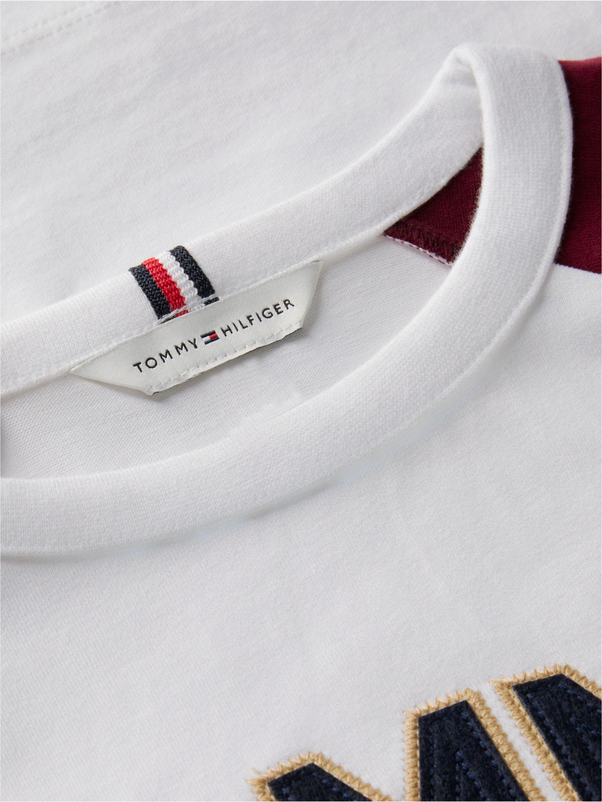 Kids' Raglan Tommy NYC Logo T-Shirt — White