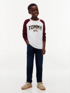 Kids' Raglan Tommy NYC Logo T-Shirt — White 2