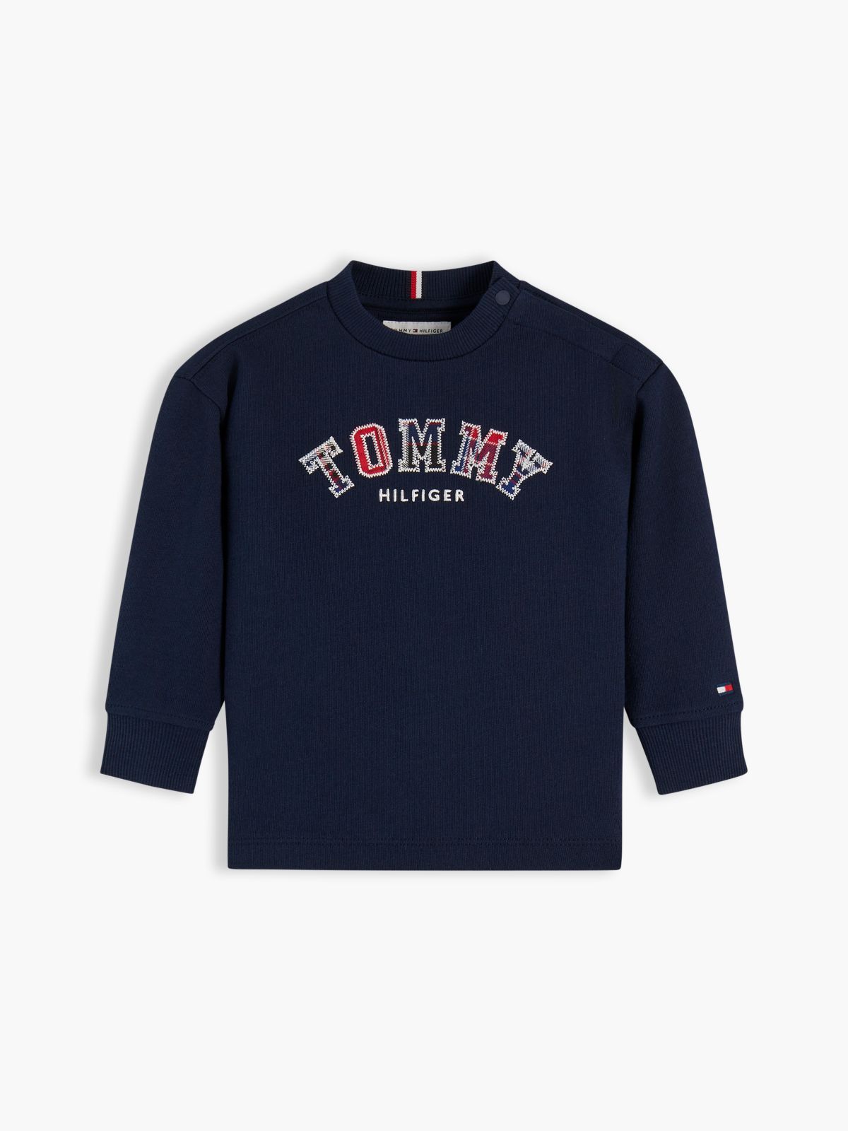 Kids' Logo T-Shirt — Navy Blue Plaid