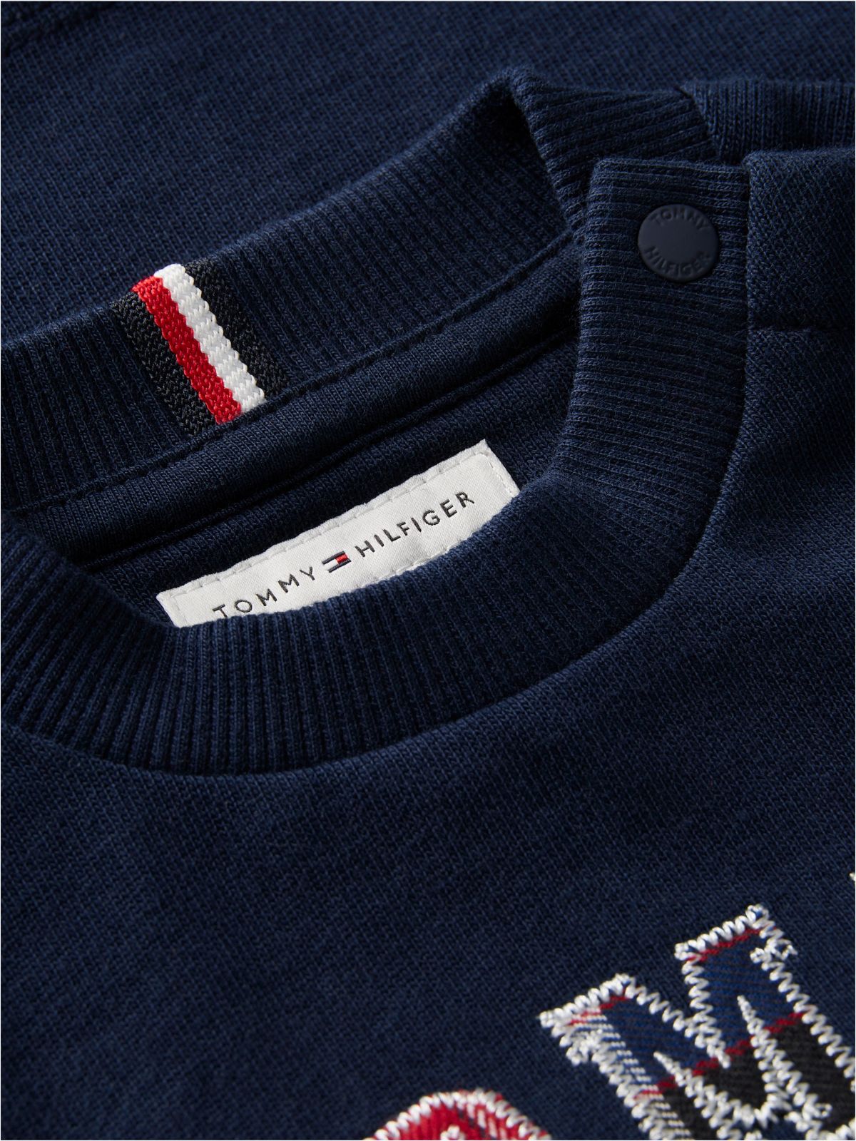 Kids' Logo T-Shirt — Navy Blue Plaid