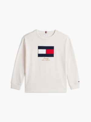 Детская футболка Tommy Hilfiger Logo, цвет: Слоновая кость клетчатый — фото 5