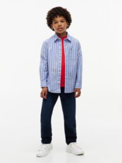Kids' Striped Stretch Oxford Shirt — Countryside Yellow 2
