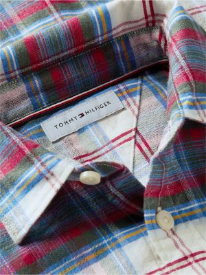 Детская рубашка Tommy Hilfiger Check Stretch, цвет: Тёмный синий — фото 6