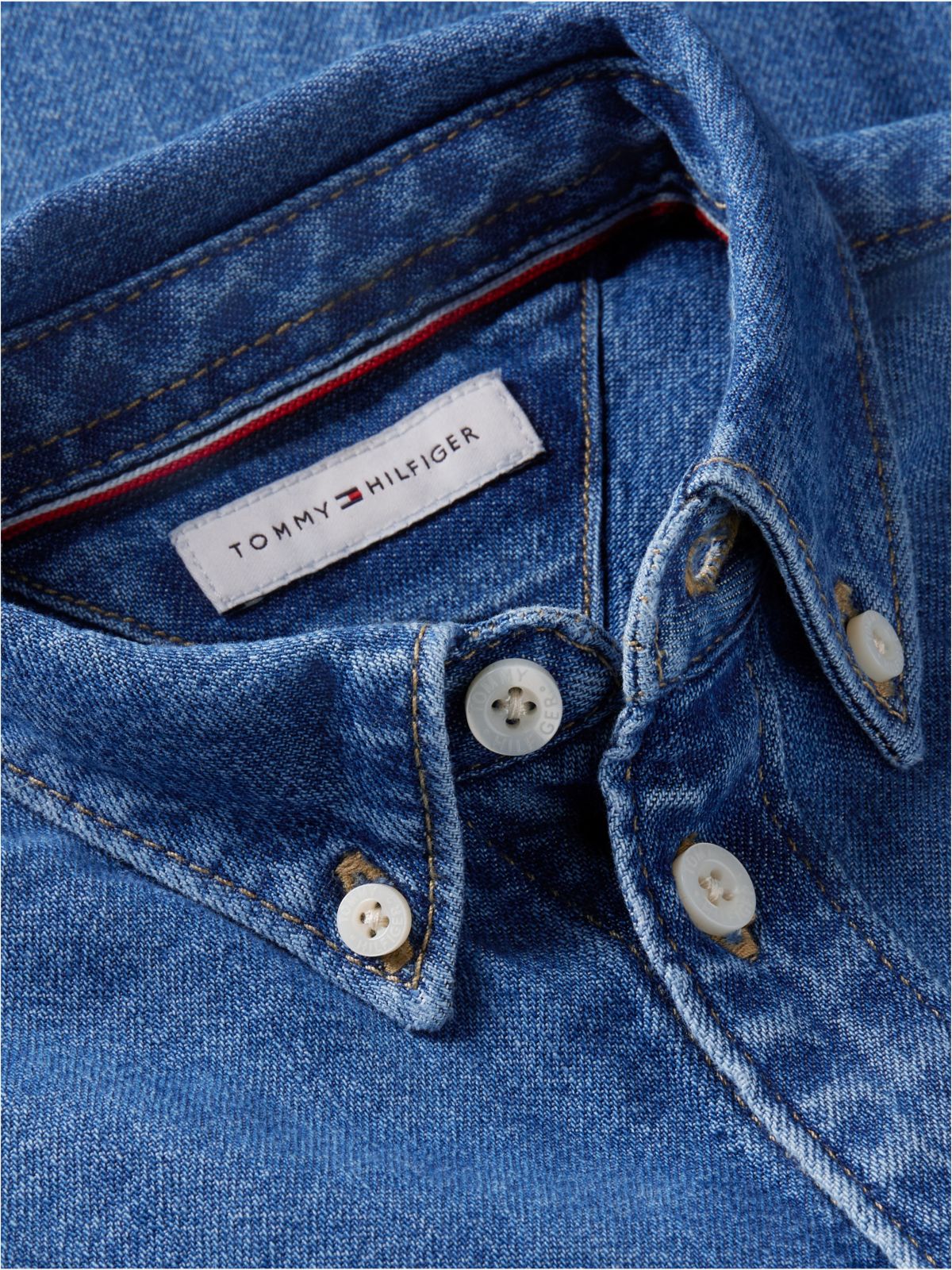 Kids' Tommy NYC Logo Denim Shirt — Medium Denim