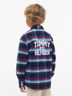 Kids' Tommy Check Corduroy Shirt — Blue 4