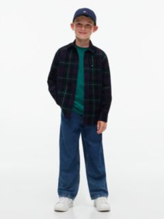 Kids' Tommy Check Corduroy Shirt — Navy Check 2