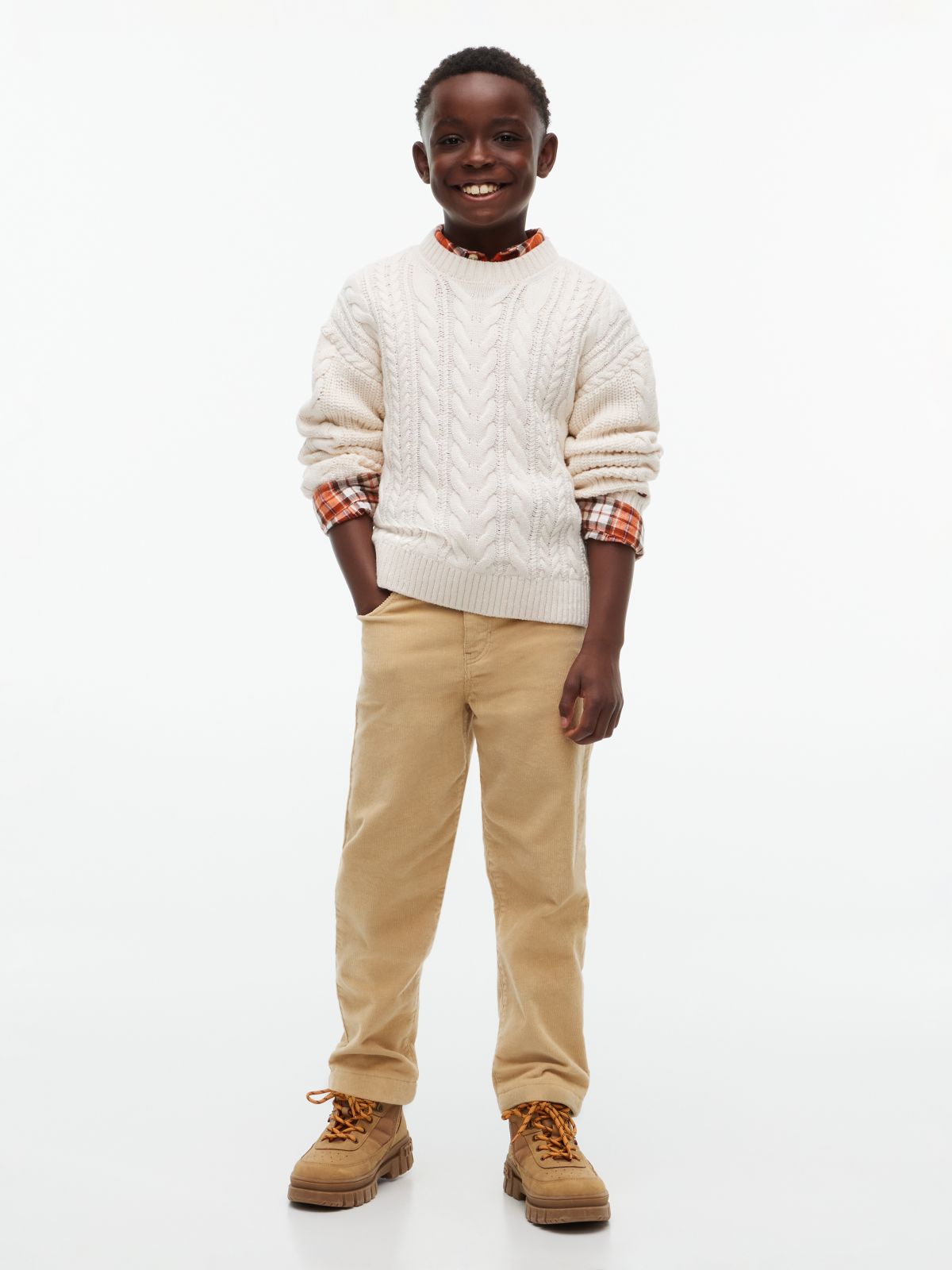 Kids' Relaxed Stretch Corduroy Pant — Gentle Gold
