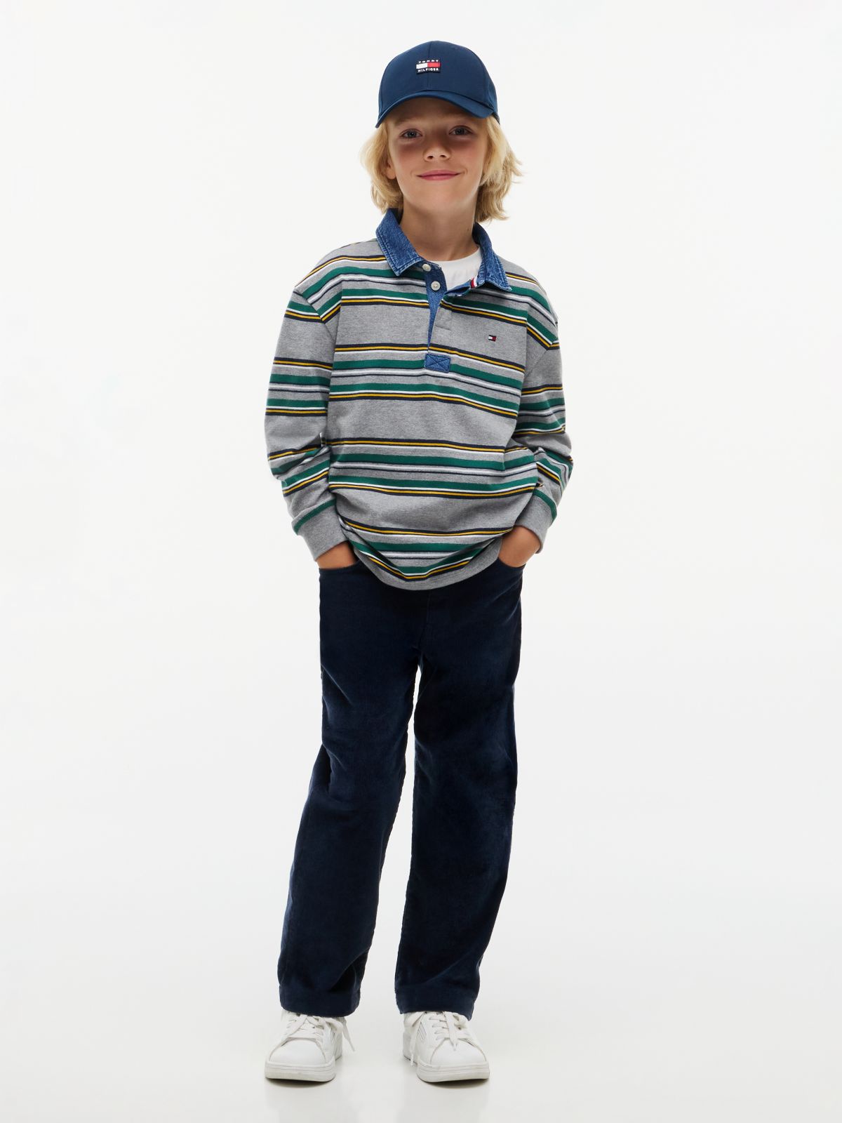 Kids' Relaxed Stretch Corduroy Pant — Navy