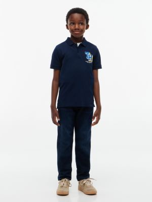 Детские свитеры Tommy Hilfiger Kids' Block Monogram Logo Polo — фото 2