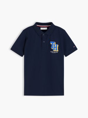 Детские свитеры Tommy Hilfiger Kids' Block Monogram Logo Polo — фото 5