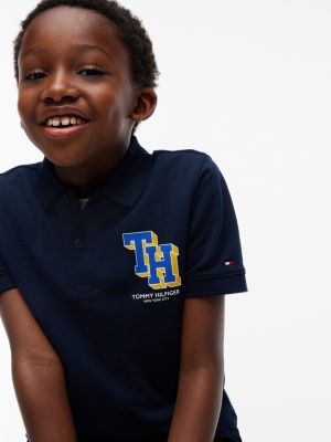 Детские свитеры Tommy Hilfiger Kids' Block Monogram Logo Polo — фото 3