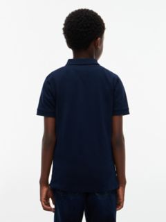 Kids' Block Monogram Logo Polo — Dark Blue 4