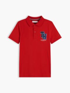 Kids' Block Monogram Logo Polo — Red Glare 5