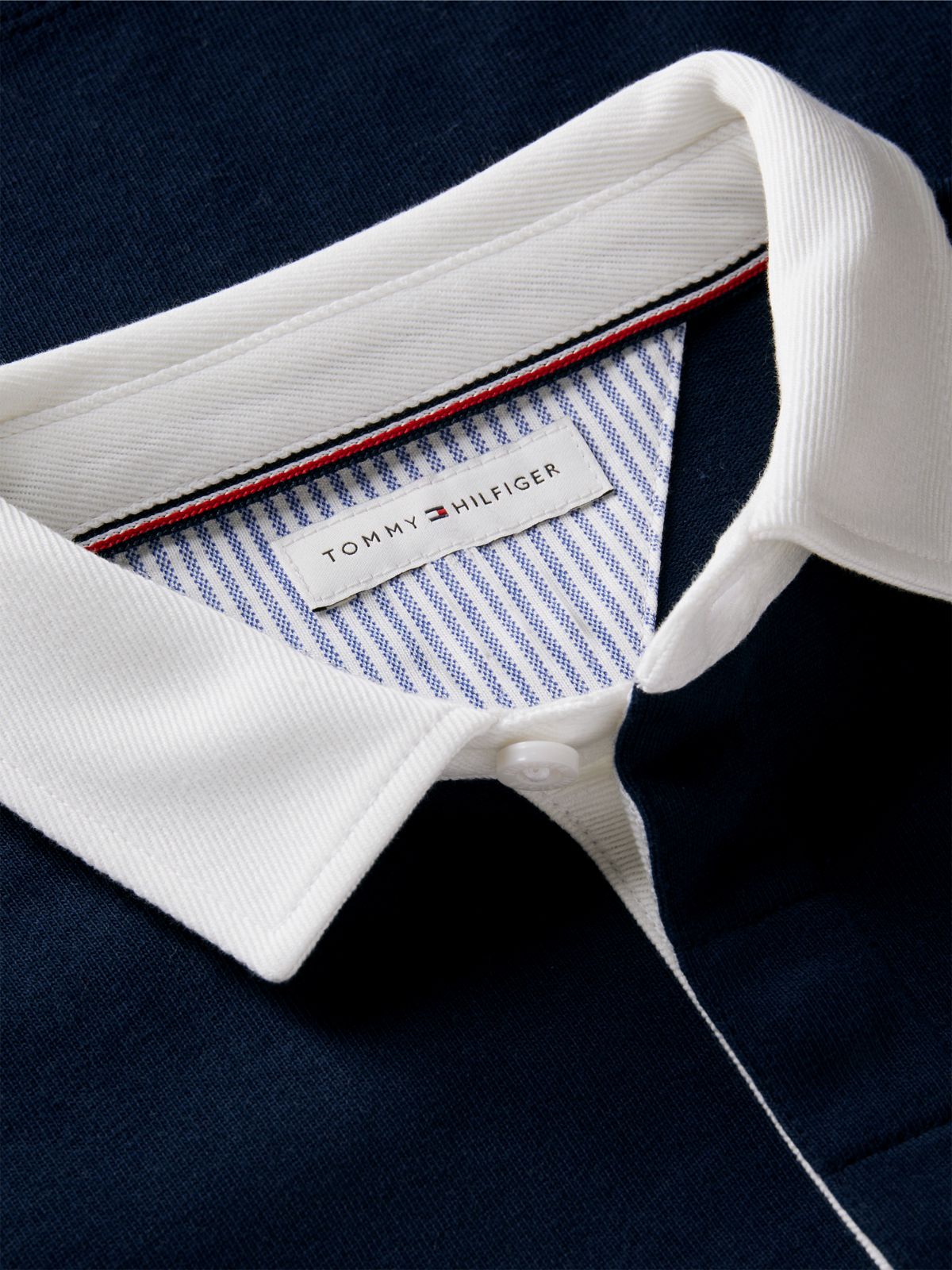 Kids' Logo Colorblock Rugby Polo — Dark Blue