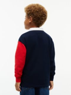 Kids' Logo Colorblock Rugby Polo — Dark Blue 4