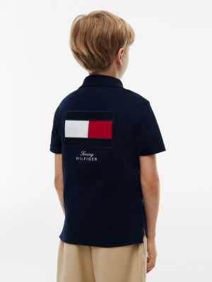 Детские свитеры Tommy Hilfiger Kids' Back Flag Logo Polo — фото 4