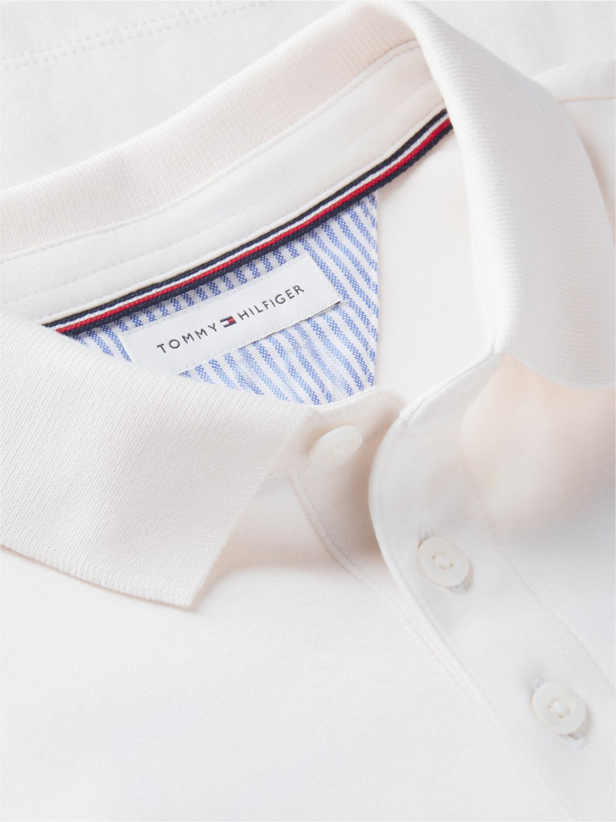 Kids' Back Flag Logo Polo — White
