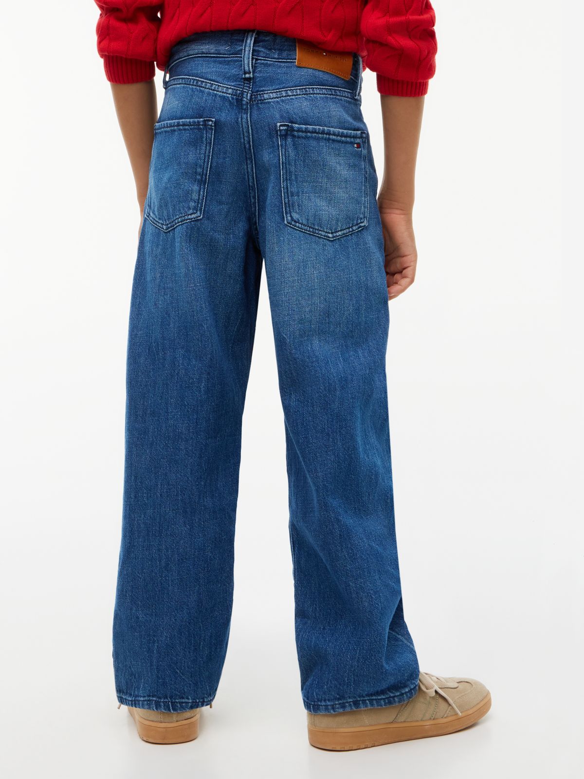 Kids' Hilfiger Logo Baggy Jean — Blue