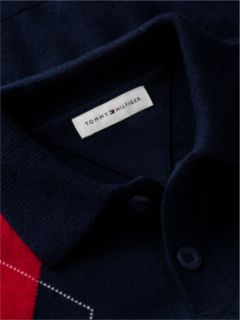 Kids' Cotton-Wool Blend Sweater Polo — Blue 6