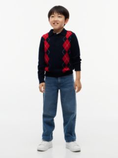 Kids' Cotton-Wool Blend Sweater Polo — Blue 2